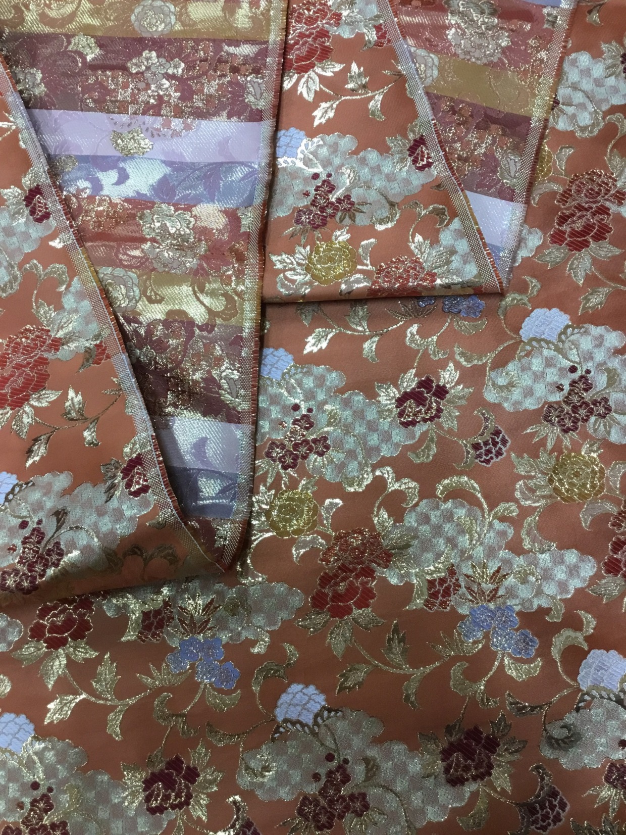金襴生地／オレンジ／10cm単位〜／50cmまで