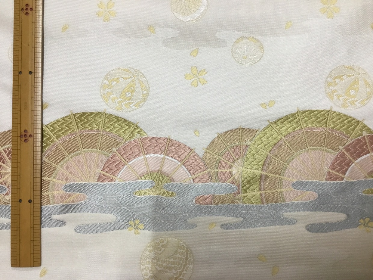 金襴生地／アイボリー／10cm単位〜／60cm〜