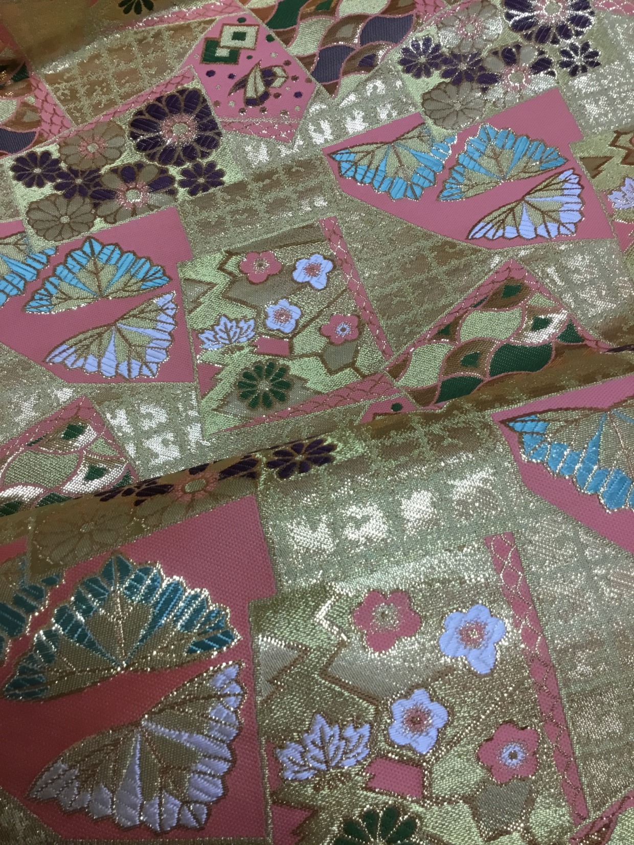 金襴生地／金ピンク／10cm単位〜／50cmまで