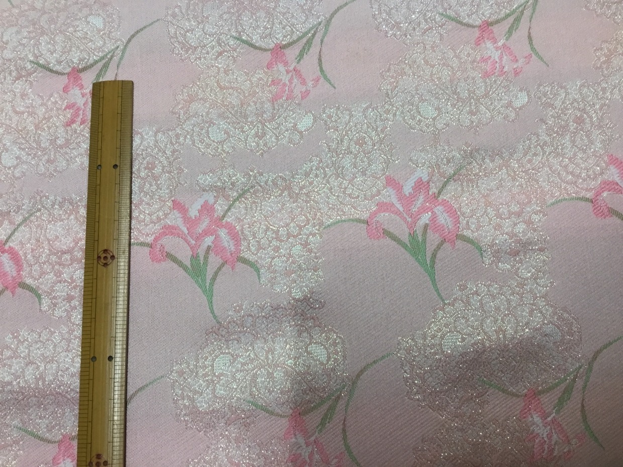 金襴生地／ピンク／10cm単位〜／50cmまで