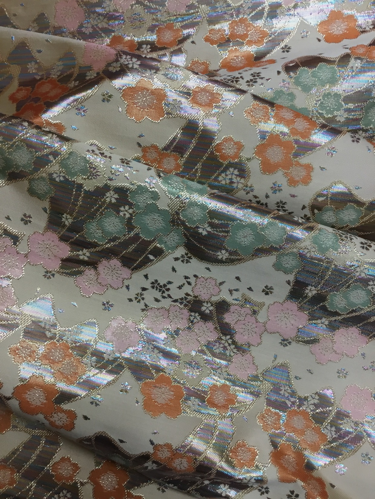 金襴生地／黄色／10cm単位〜／60cm〜