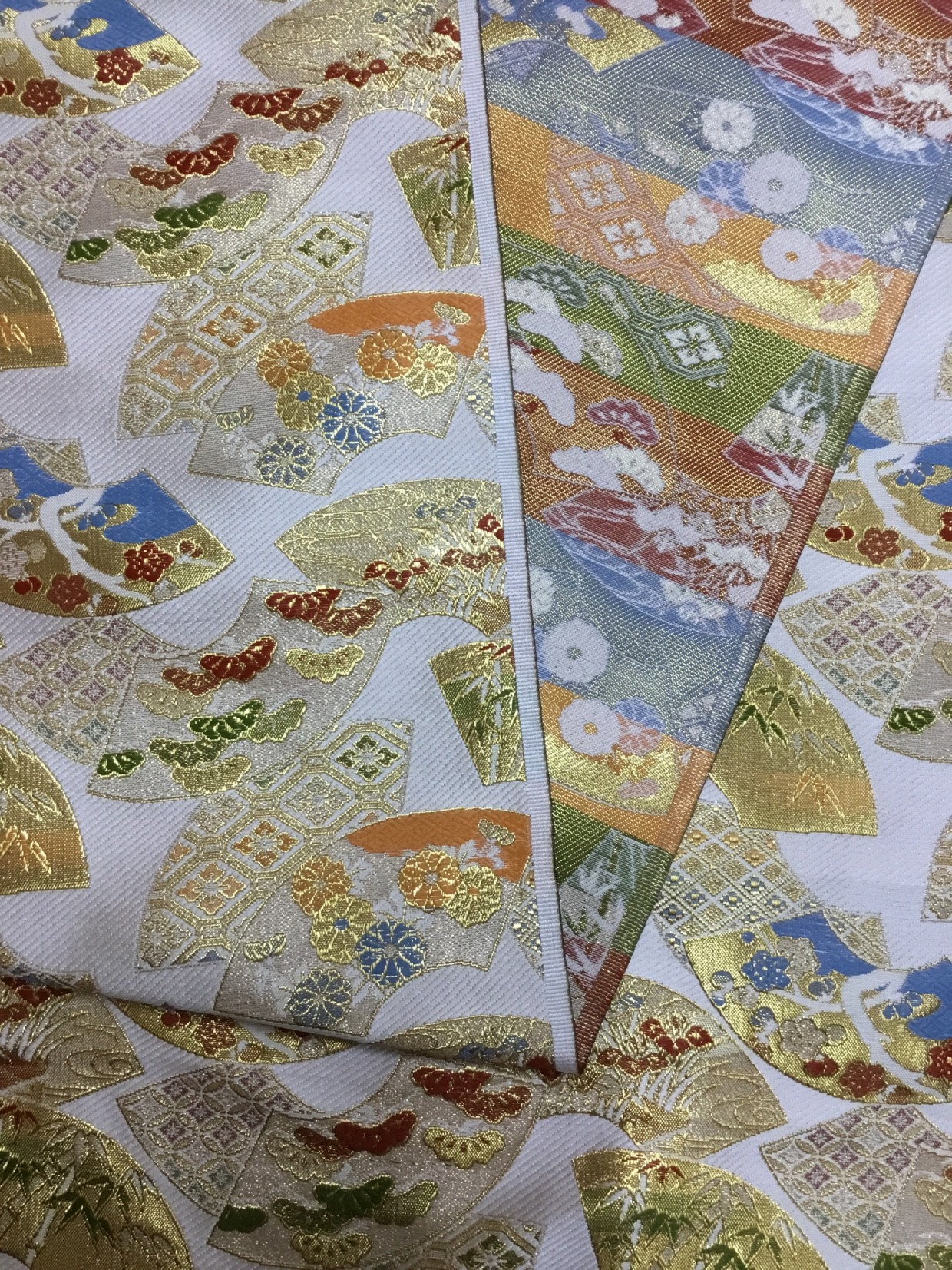 金襴生地／アイボリー／10cm単位〜／50cmまで