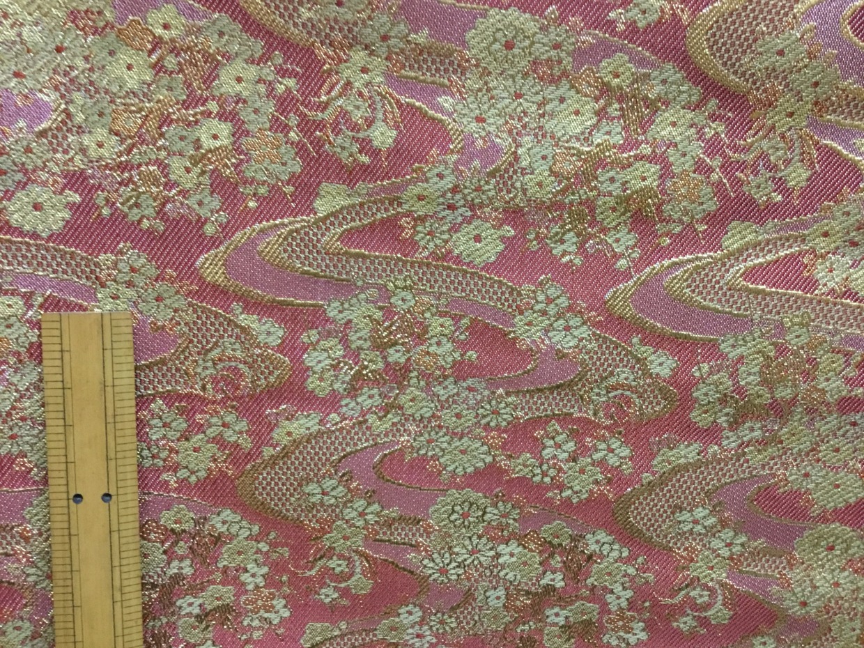 金襴生地／赤茶／10cm単位〜／50cmまで