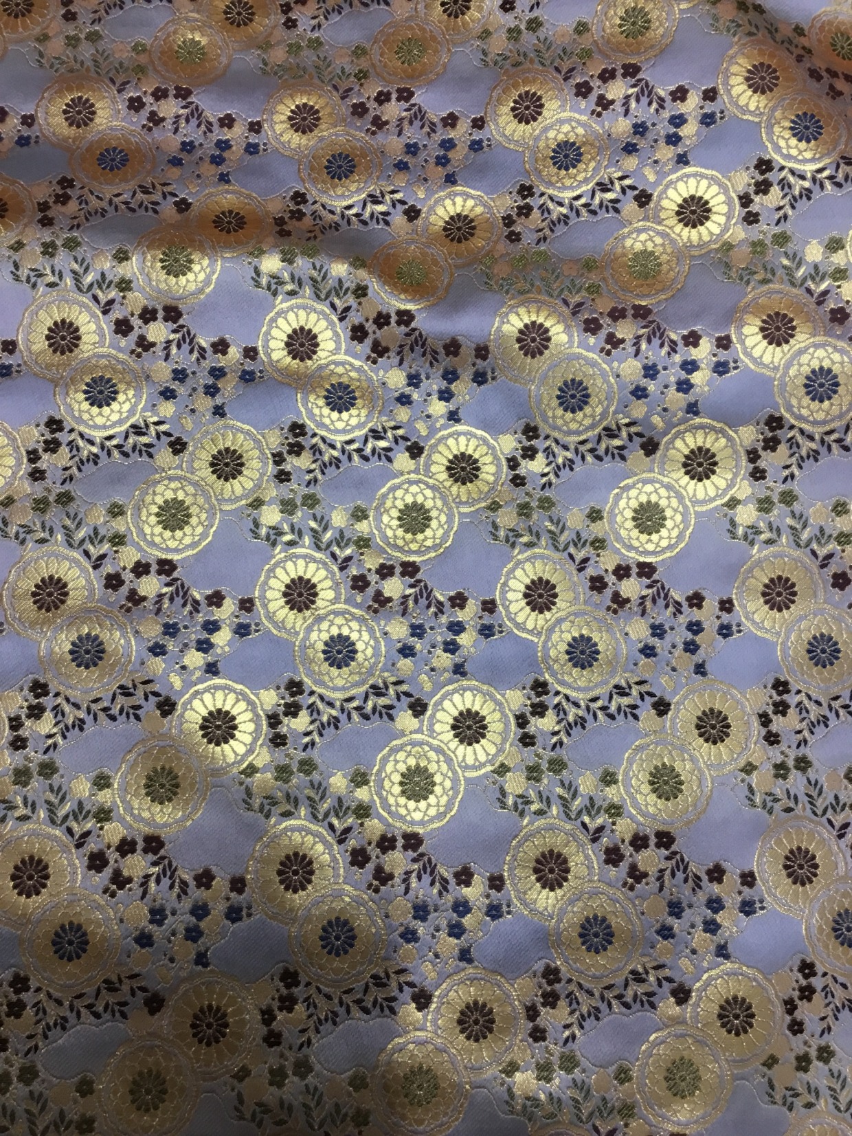 金襴生地／グレー／10cm単位〜／50cmまで