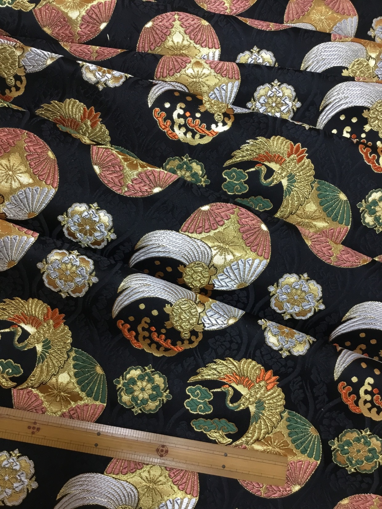 金襴生地／黒／10cm単位〜／60cm〜