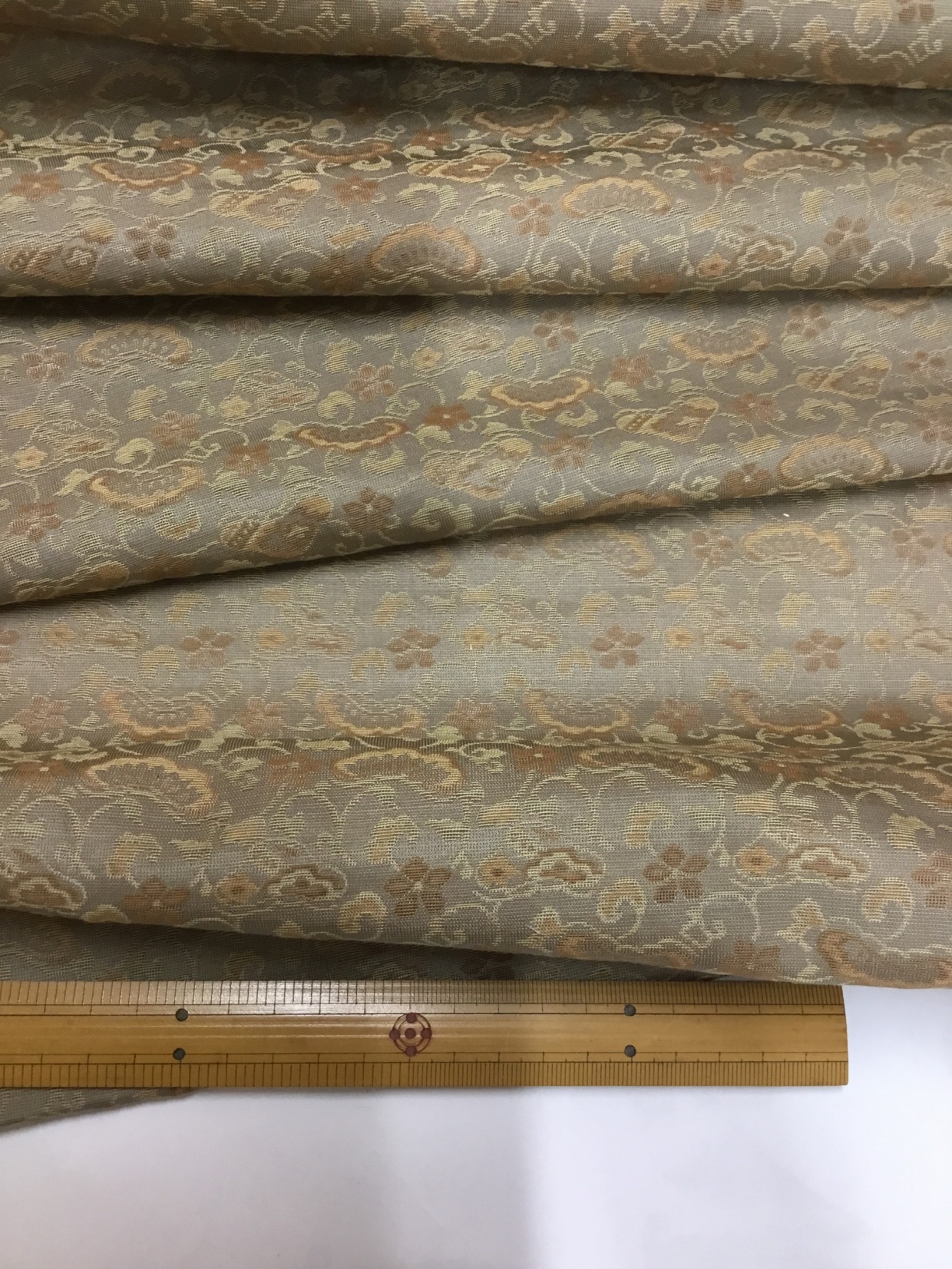 金襴生地／カーキ色／10cm単位〜／50cmまで