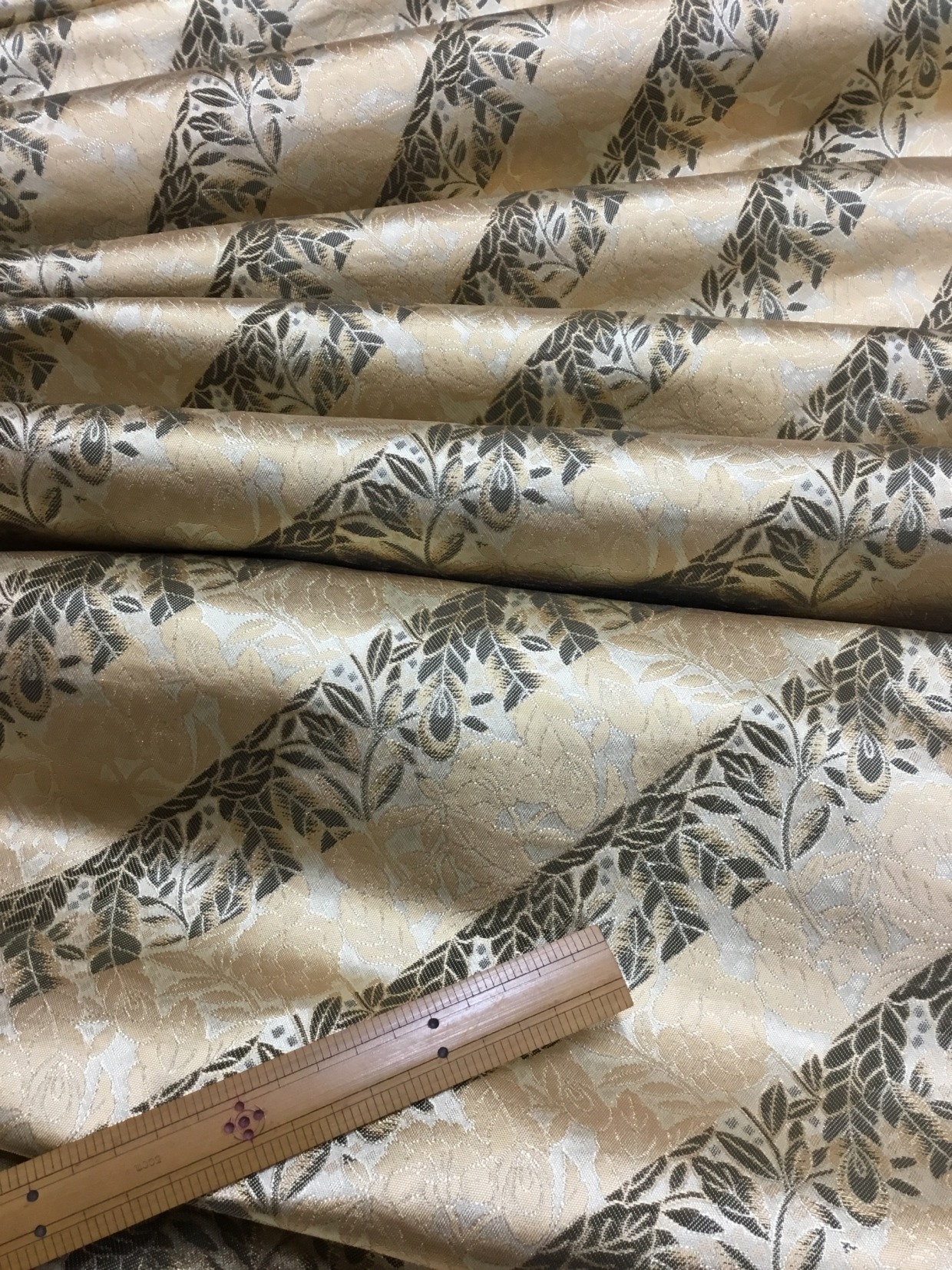金襴生地／金と茶色／10cm単位〜／50cmまで