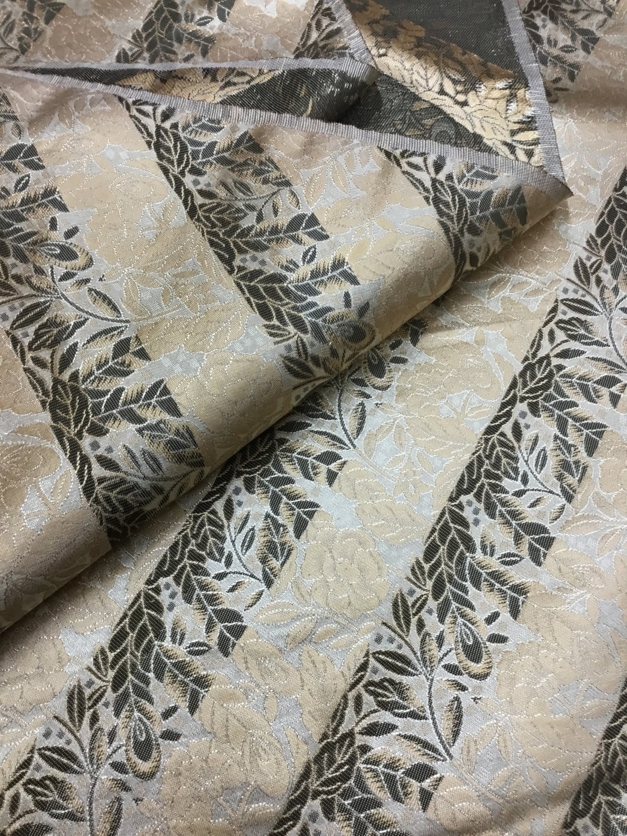 金襴生地／金と茶色／10cm単位〜／60cm〜