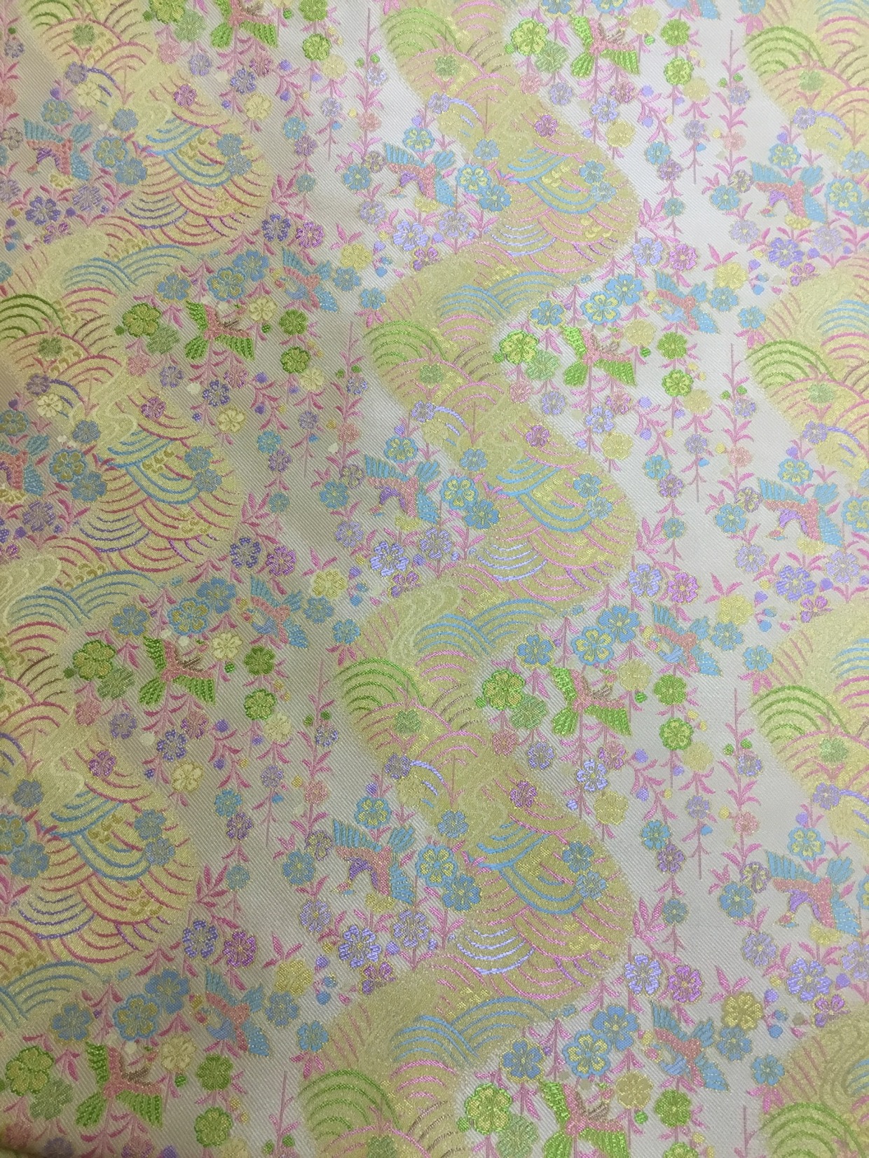 金襴生地／黄色／10cm単位〜／50cmまで