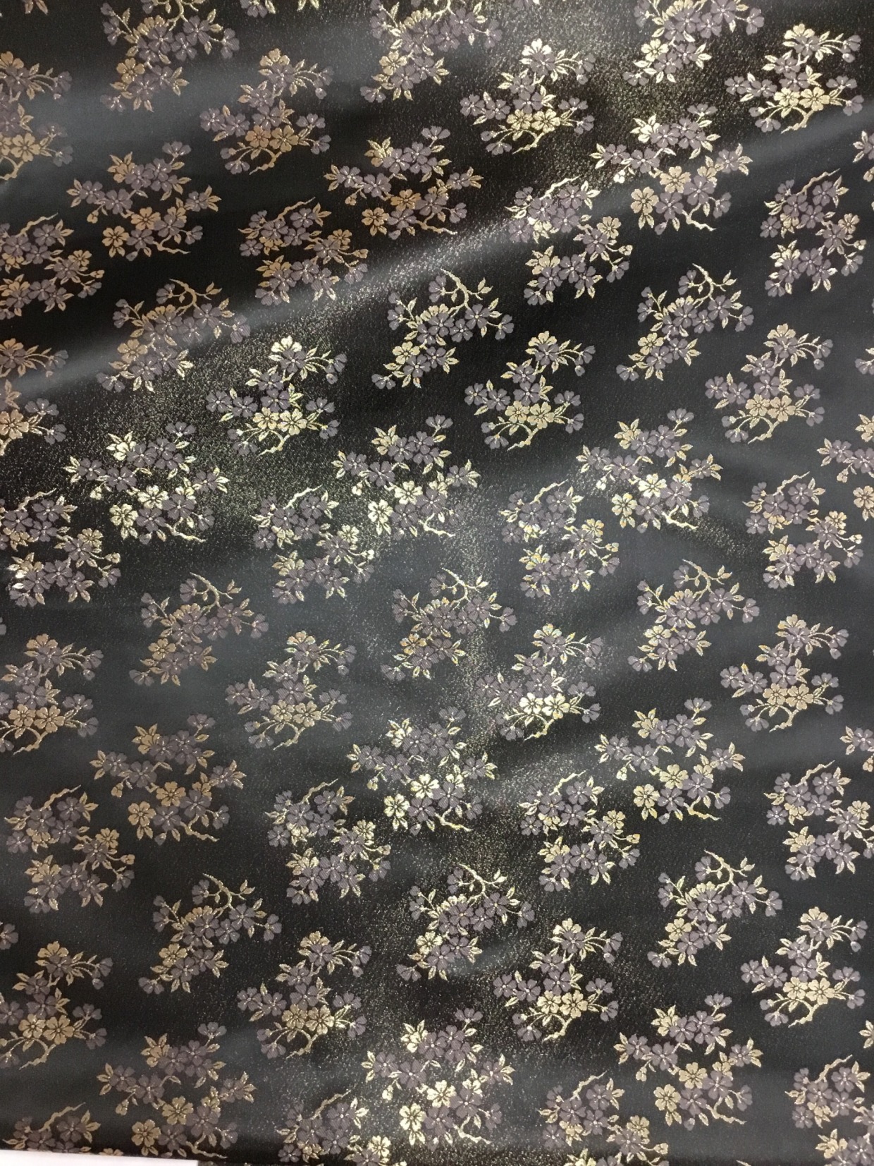 金襴生地／黒／10cm単位〜／60cm〜