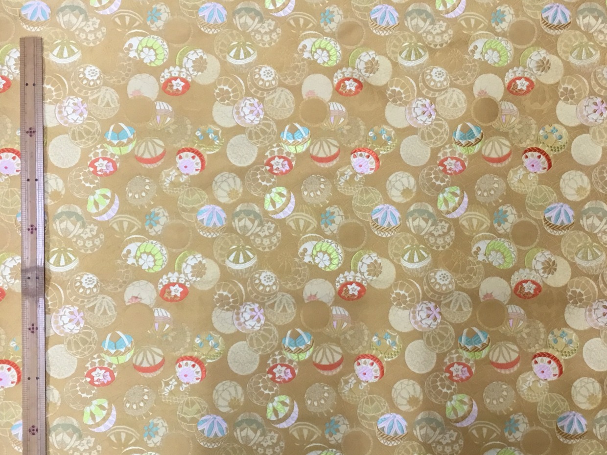 金襴生地／山吹色／10cm単位〜／60cm〜