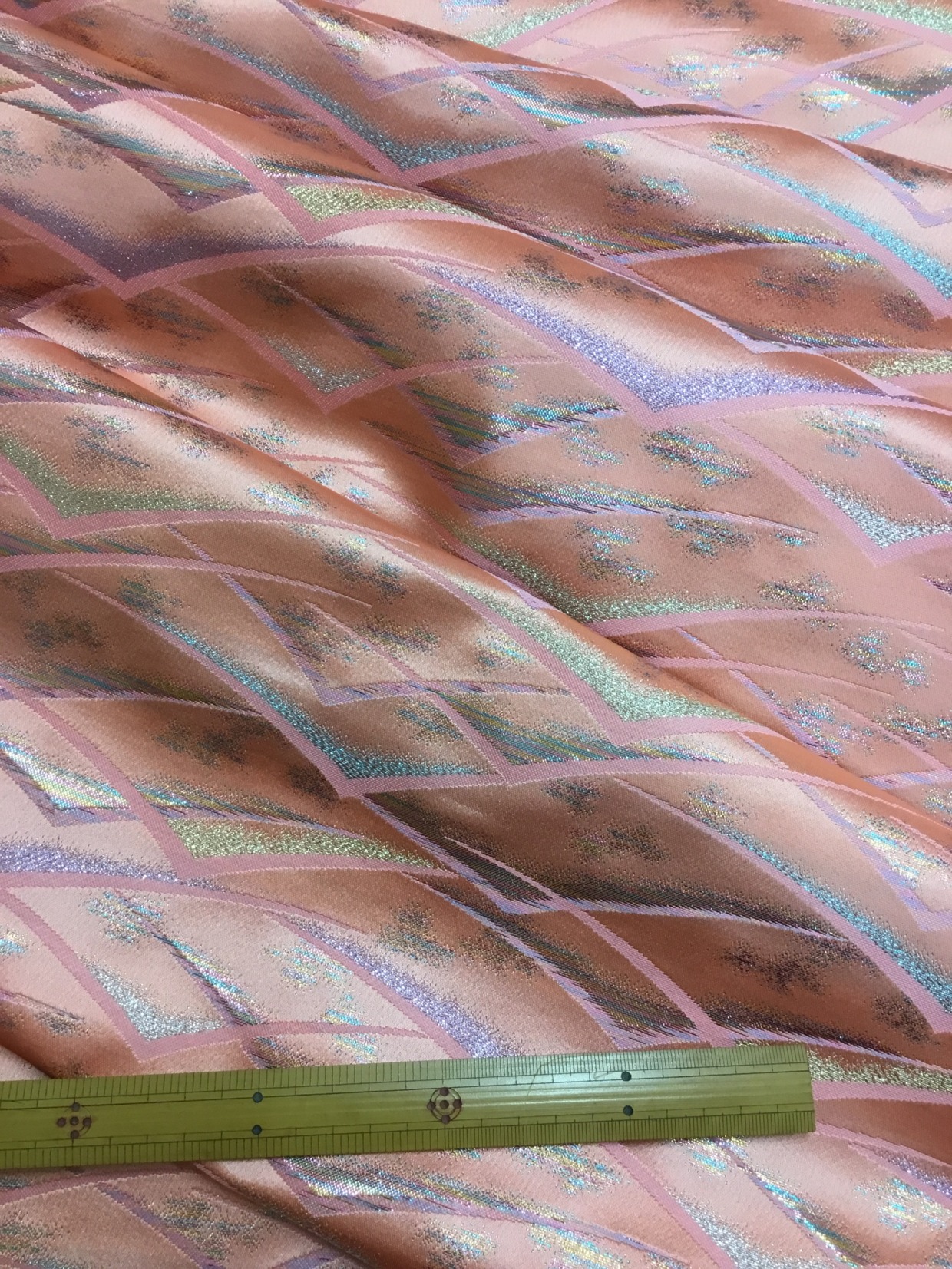 金襴生地／サーモンピンク／10cm単位〜／50cmまで