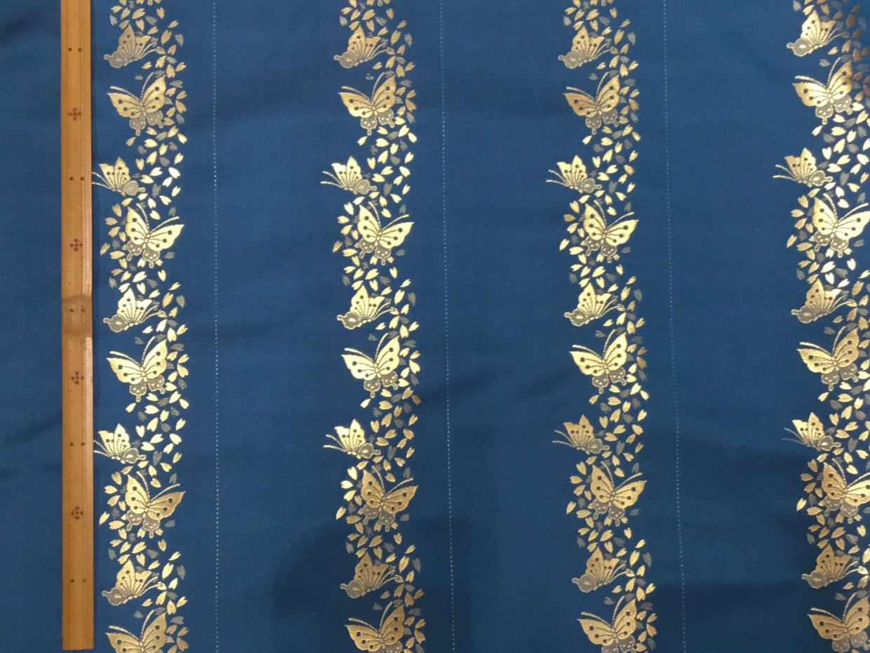 金襴生地／緑がかった青／10cm単位〜／60cm〜