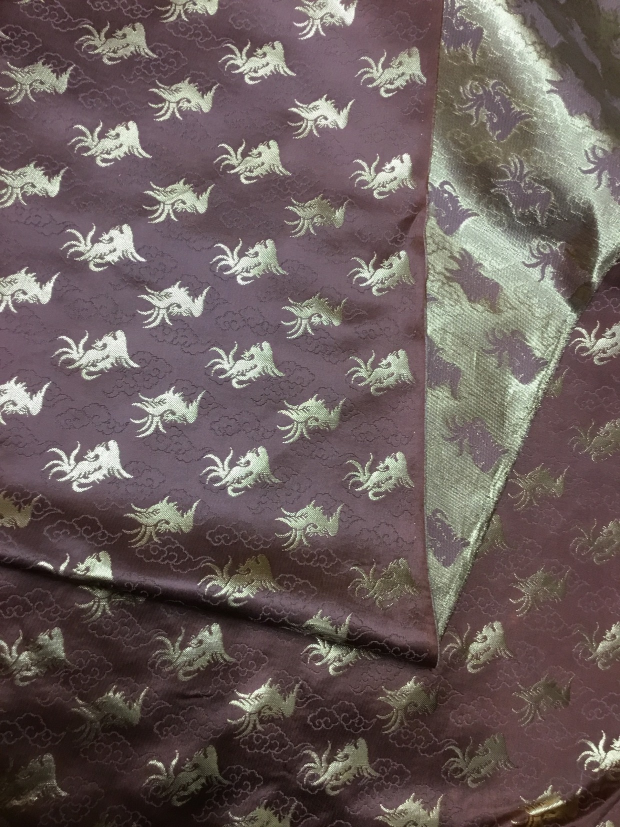 金襴生地／赤茶／10cm単位〜／50cmまで