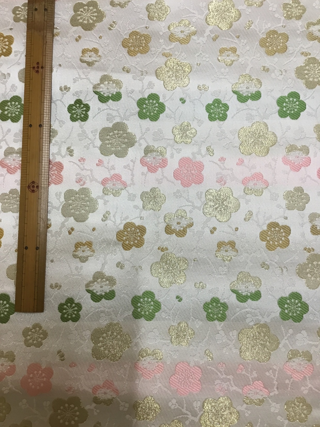 金襴生地／白／10cm単位〜／50cmまで
