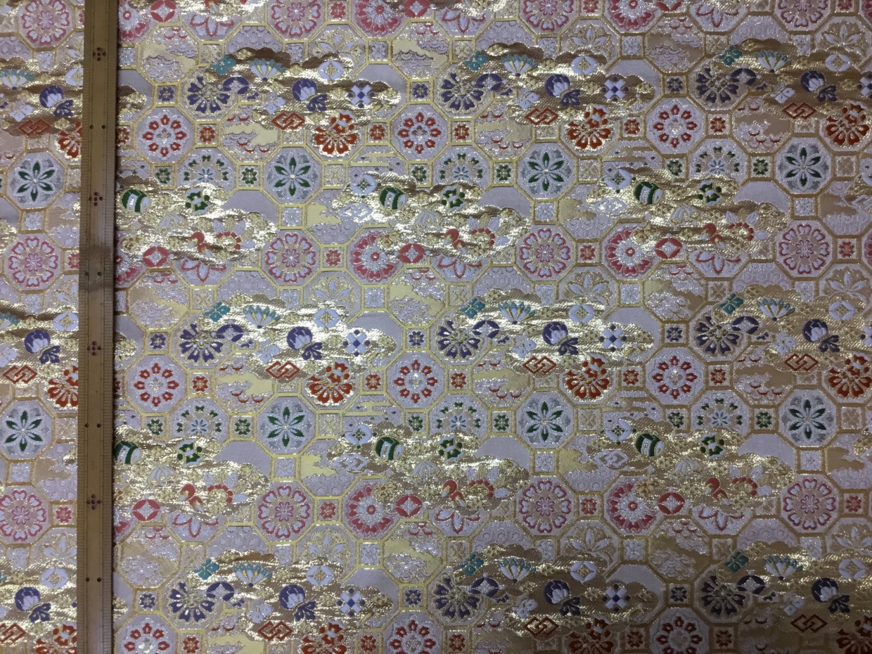 金襴生地／金／蜀江文様／10cm単位〜／50cmまで
